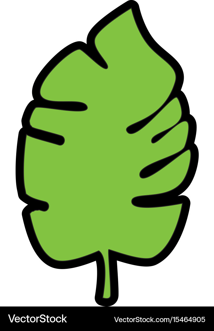 Tropical leaf icon Royalty Free Vector Image - VectorStock