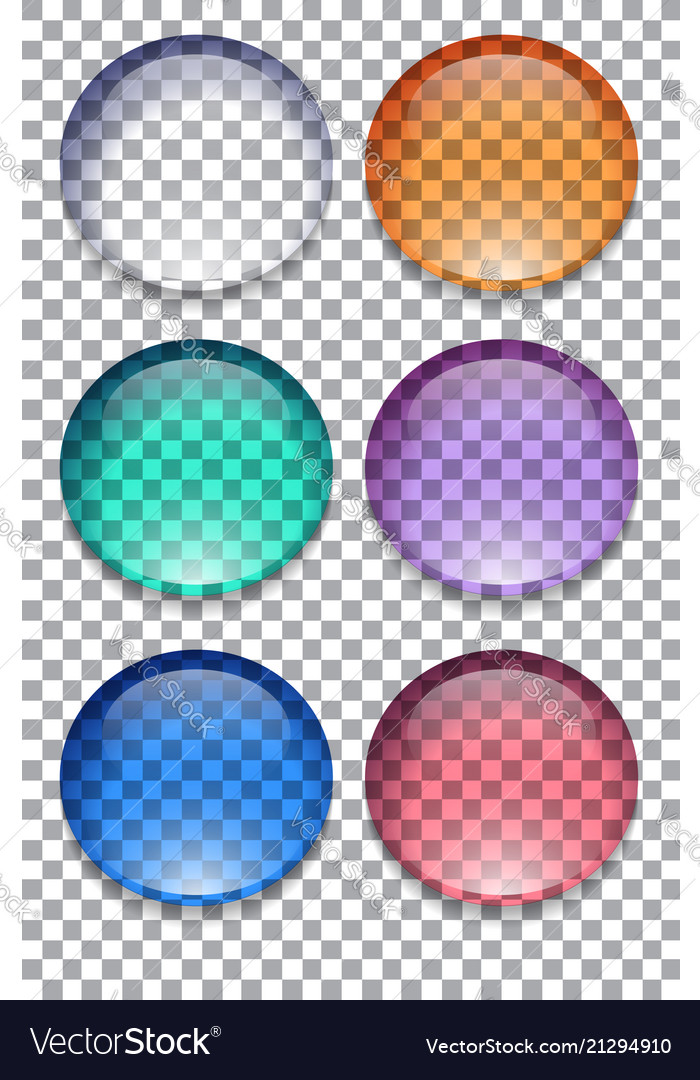 Colorful Transparent Button Set