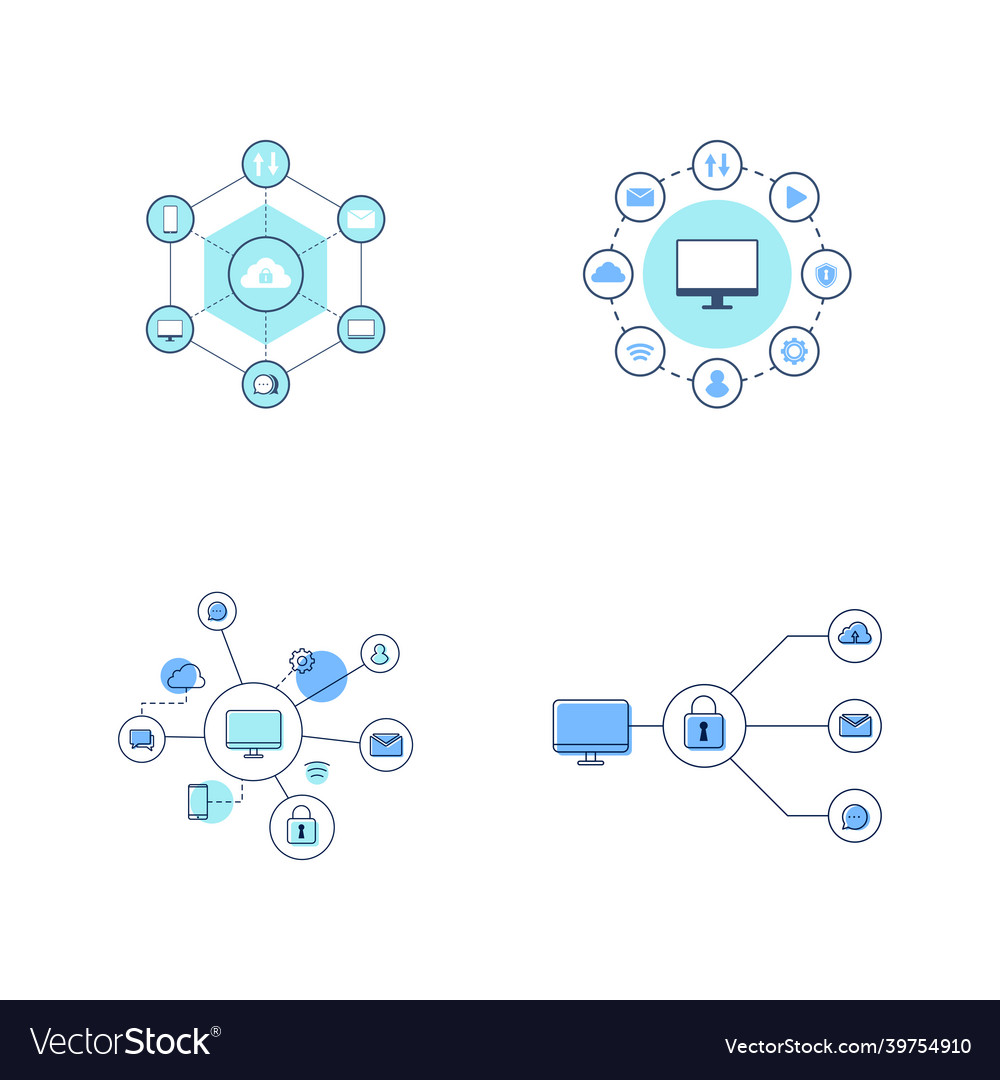 Computing network icon design