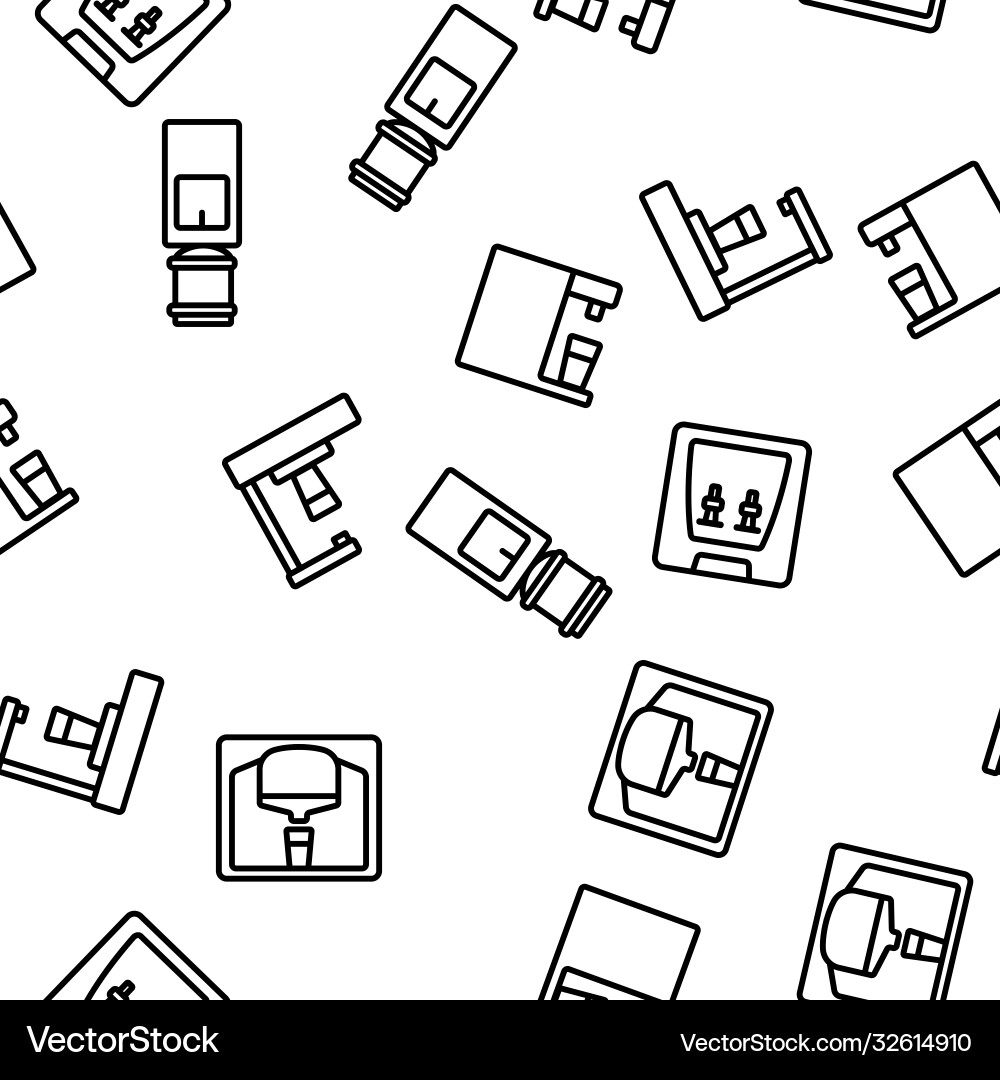 Dispenser water tool seamless pattern Royalty Free Vector