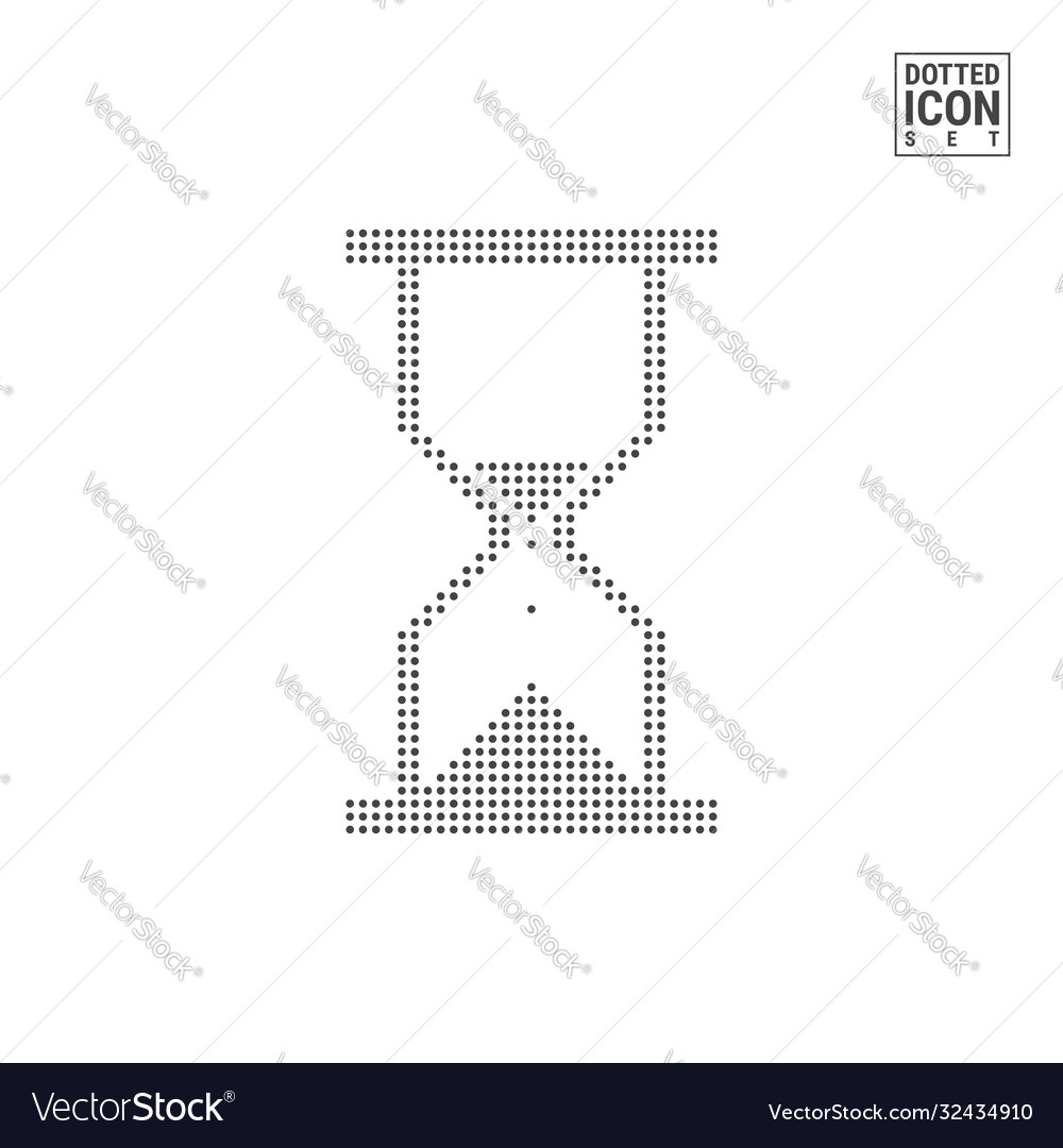 Hourglass dot pattern icon dotted