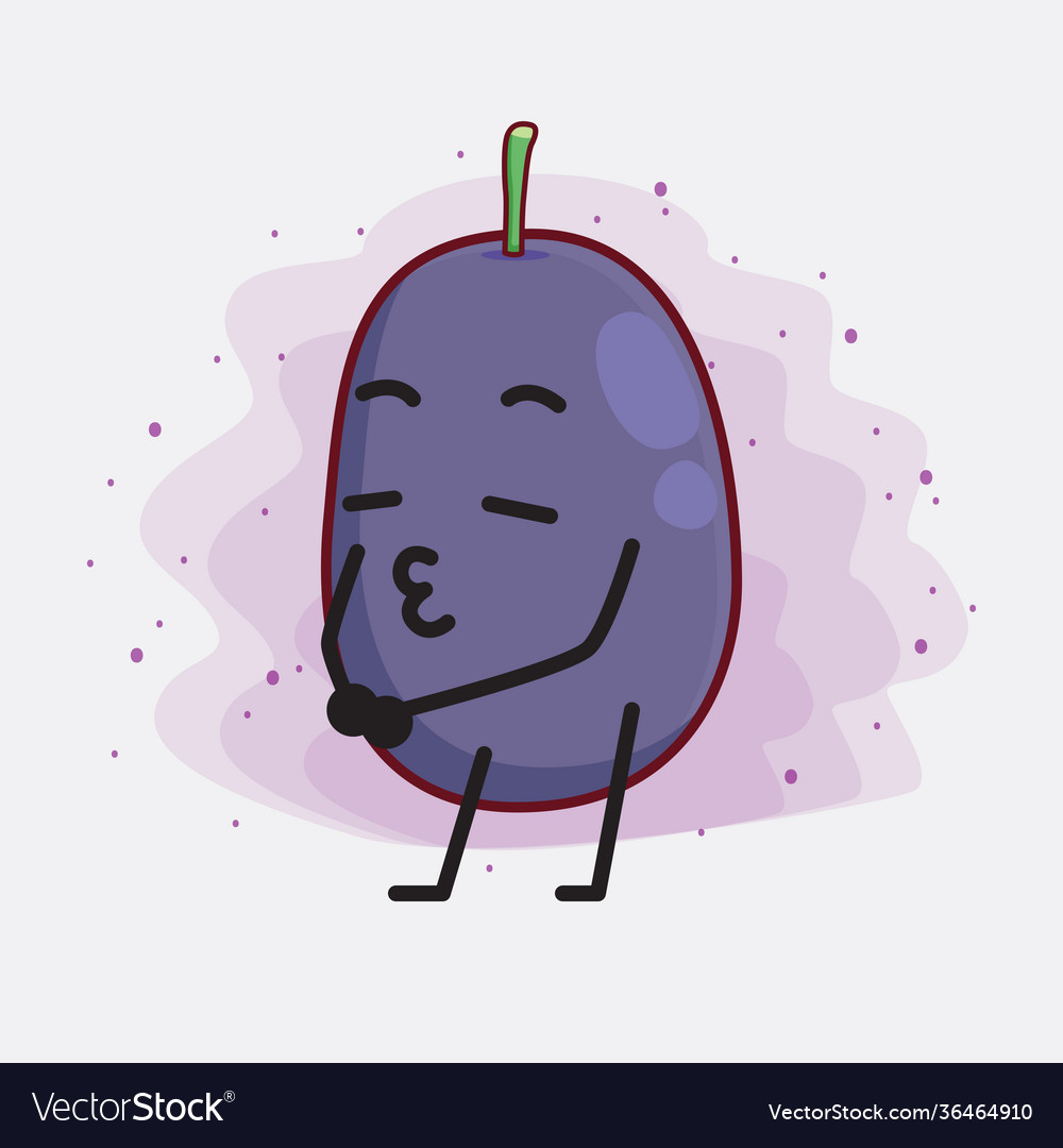 Java plum fruit cute character with simple face