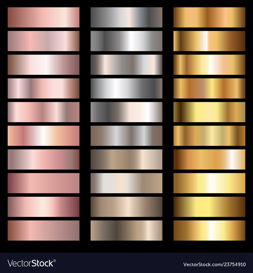 Metals Gradients Royalty Free Vector Image Vectorstock