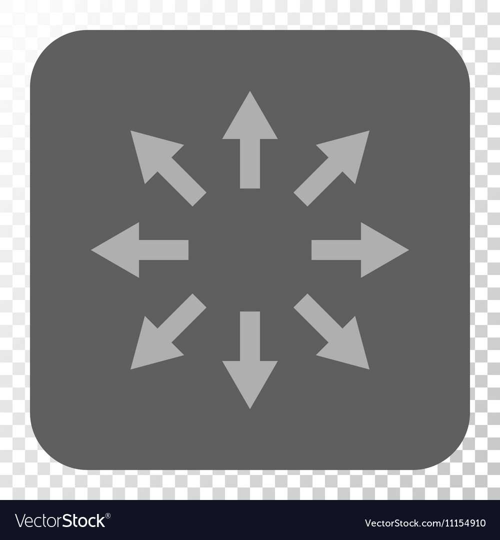 Radial arrows rounded square button
