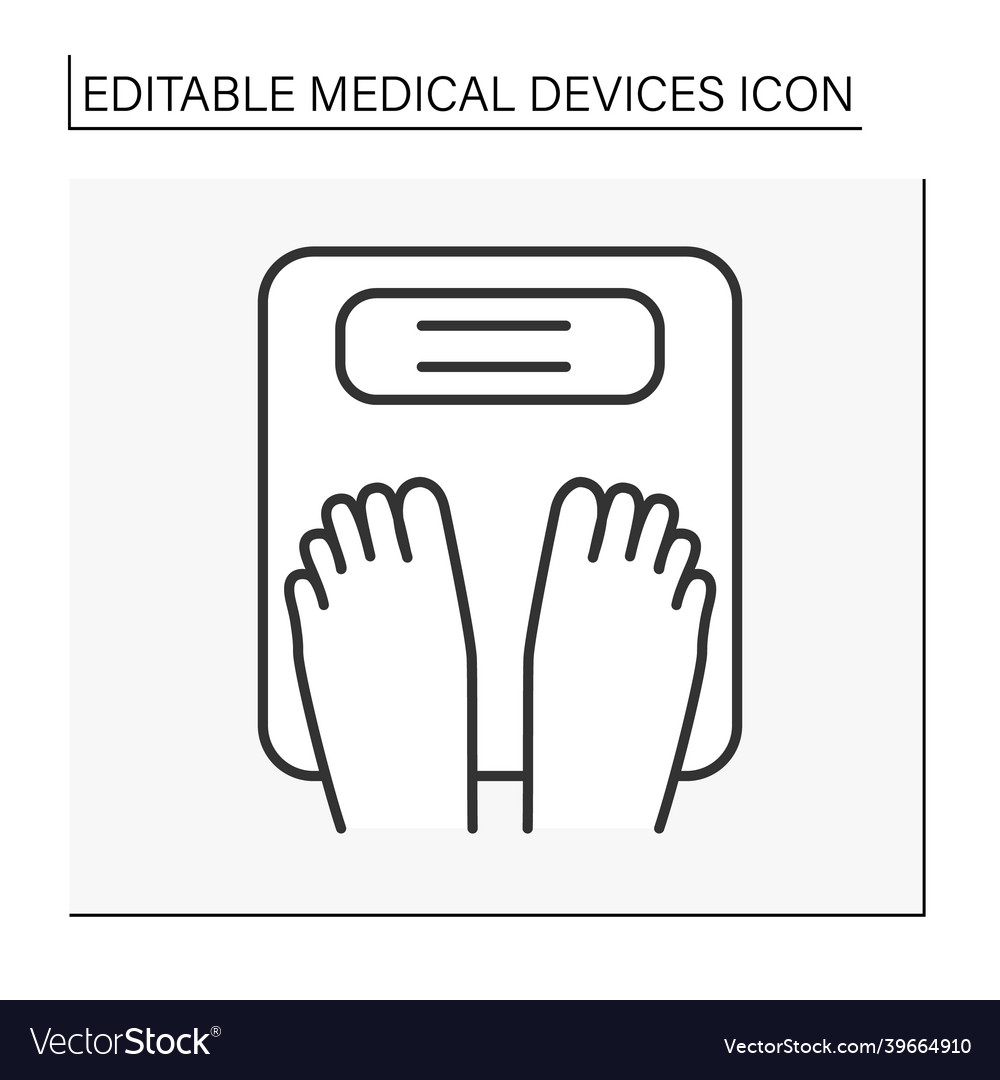 Scale line icon vector image Scale line icon