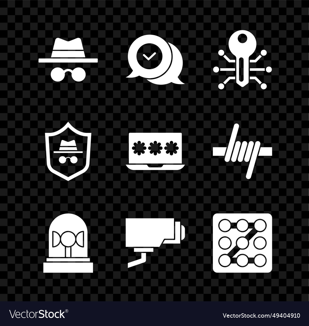 Set incognito mode check mark in speech bubble vector image Set incognito mode check mark in speech bubble