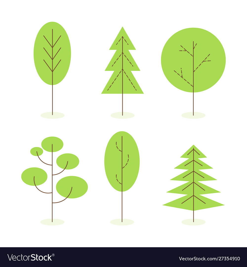 Set isolated simple tree in flat style