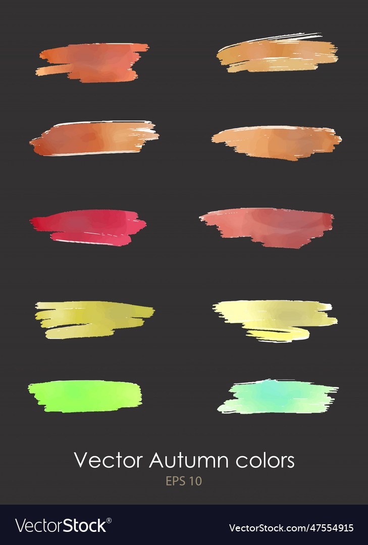 Abstract watercolor brush strokes isolated