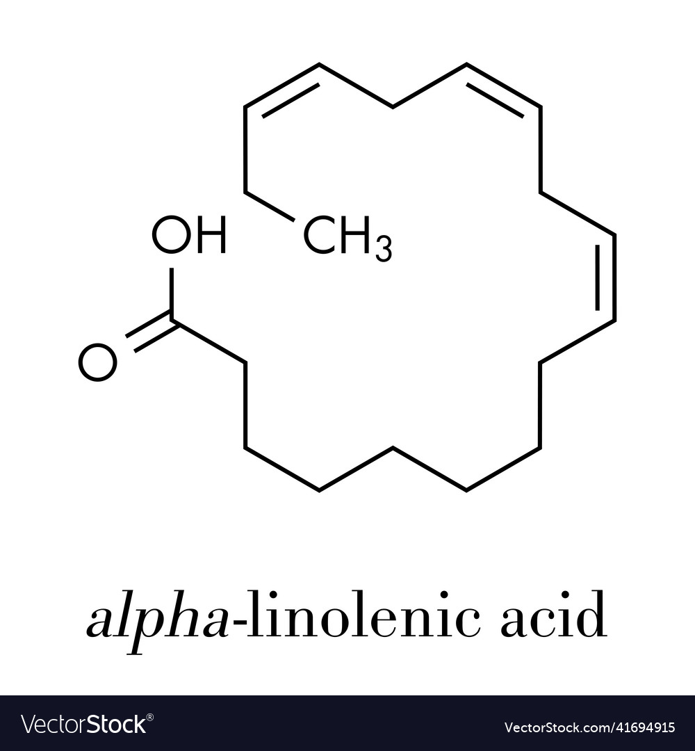 Alpha-linolenic acid ala molecule essential Vector Image