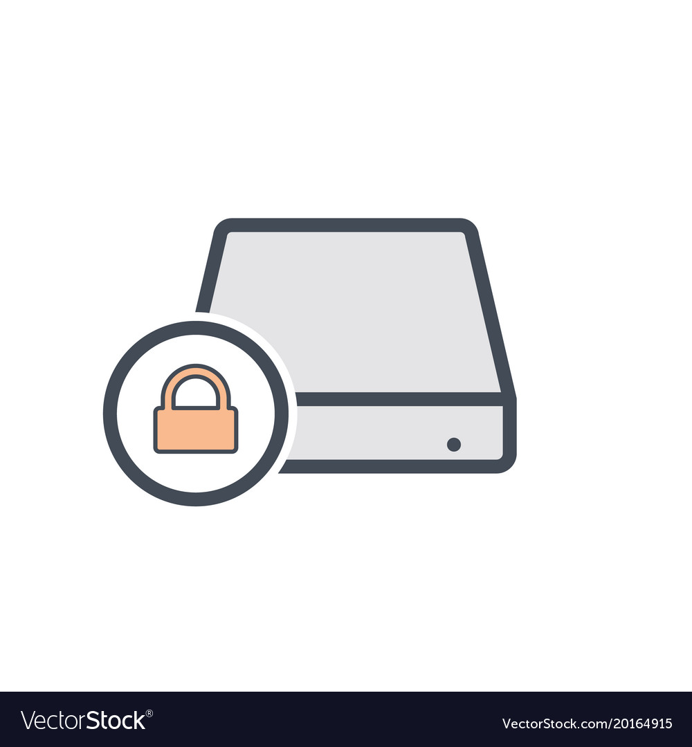Disk drive hard lock storage icon
