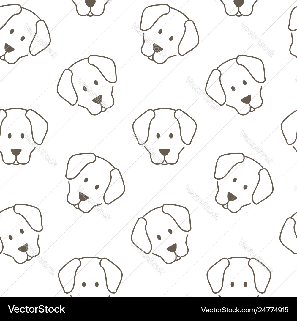 Dogs seamless pattern Royalty Free Vector Image