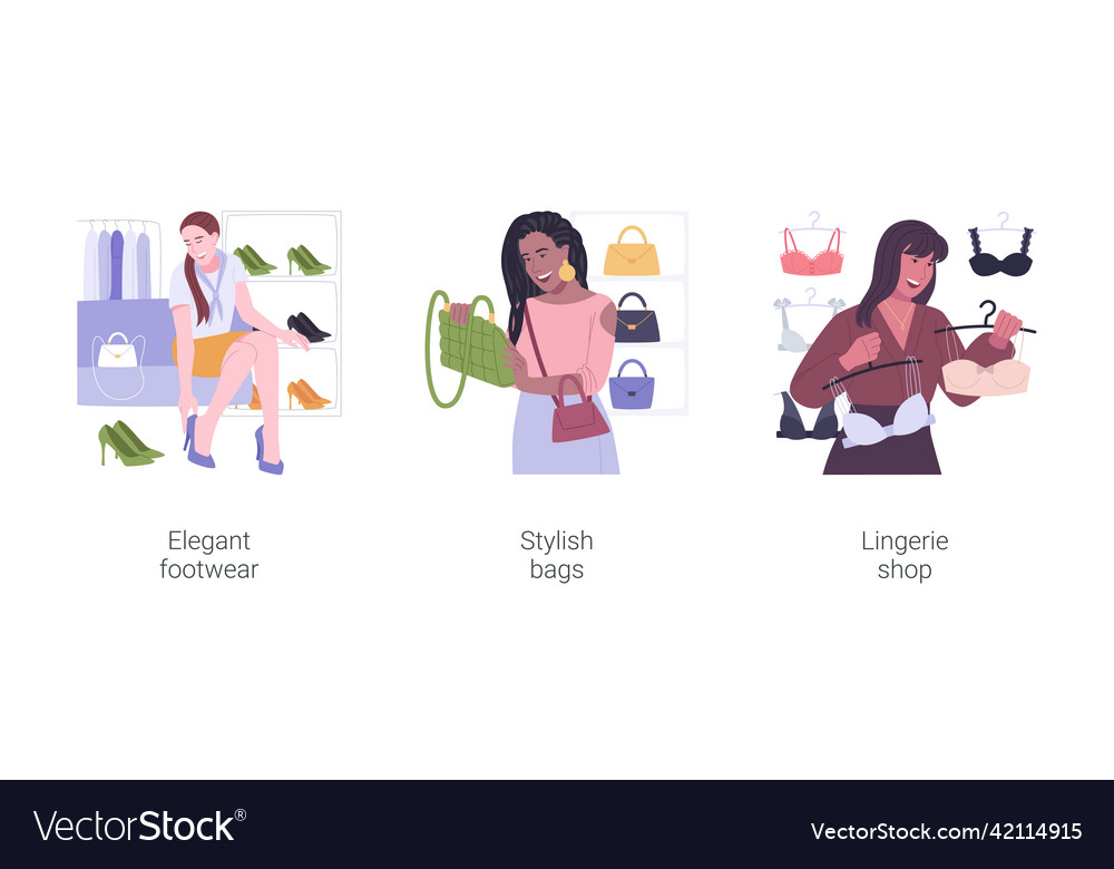 Fashion boutique isolated cartoon