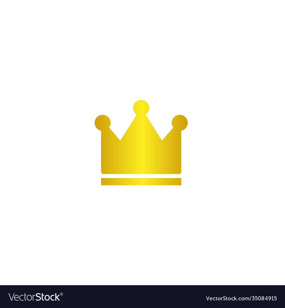 Gold crowns on white background Royalty Free Vector Image