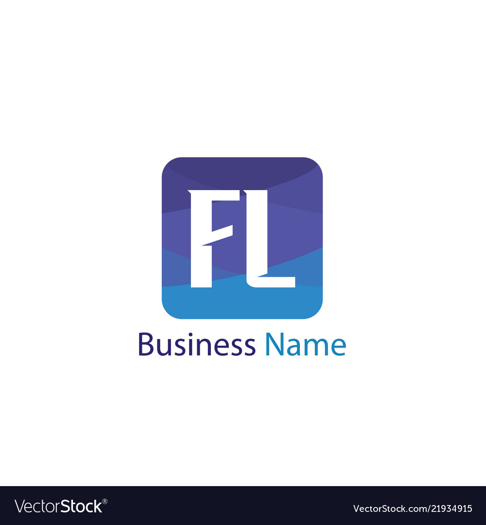 Initial letter fl logo template design