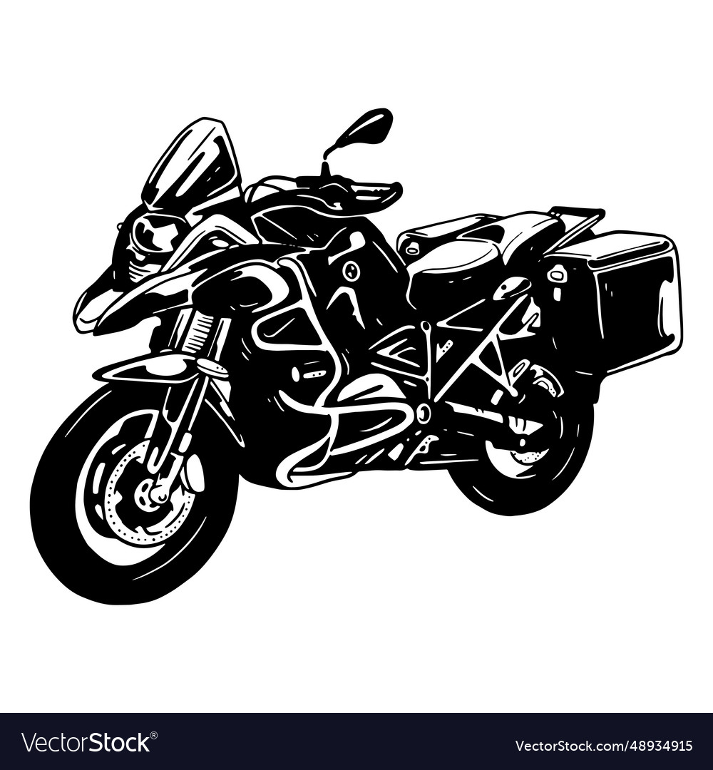 Motorcycle bike detailed silhouette Royalty Free Vector