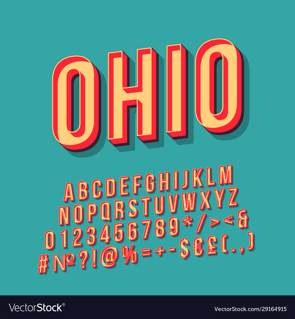 Retro Ohio Lettering - 80s & 90s Style