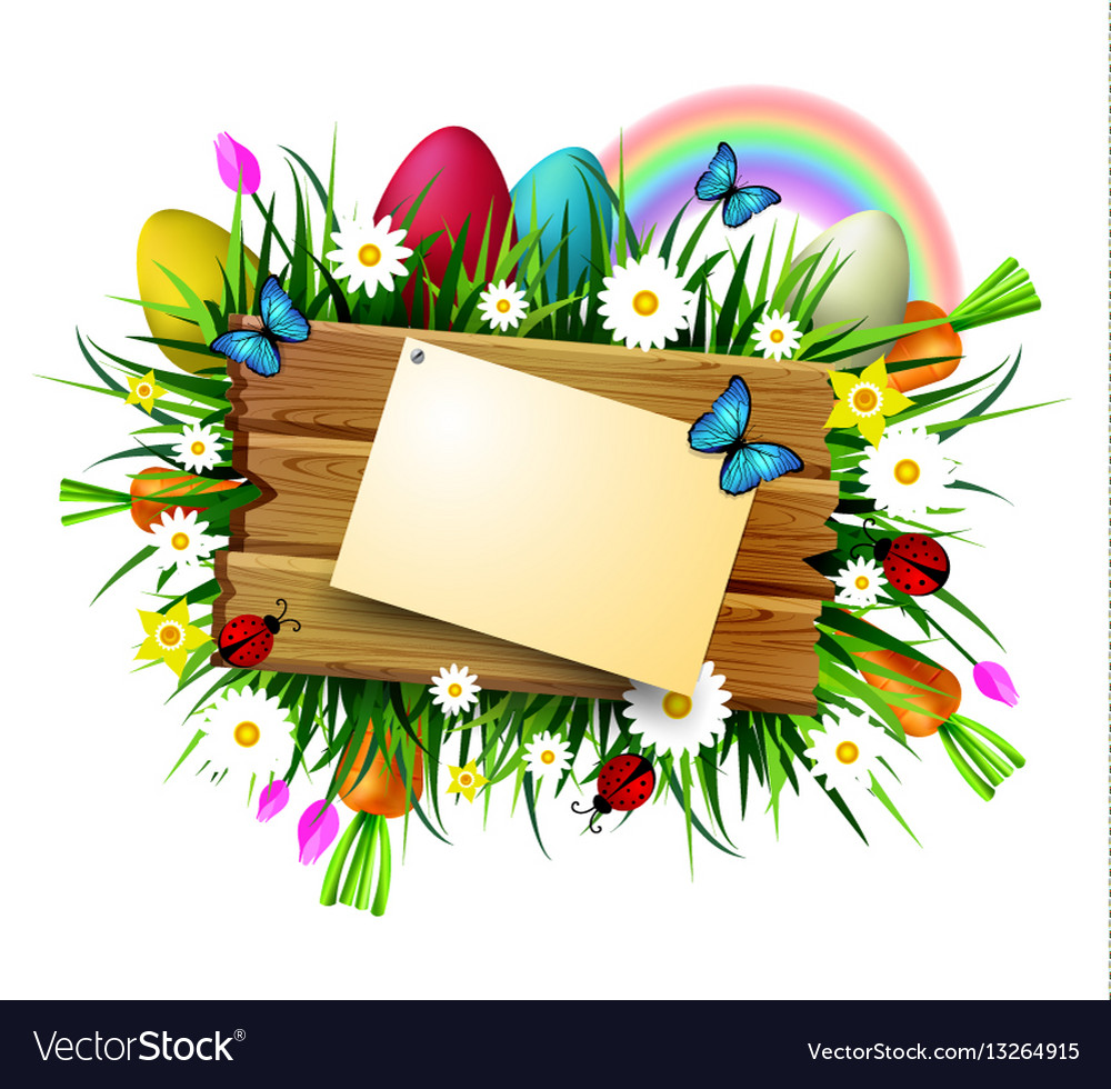 Wooden board on a loan Royalty Free Vector Image