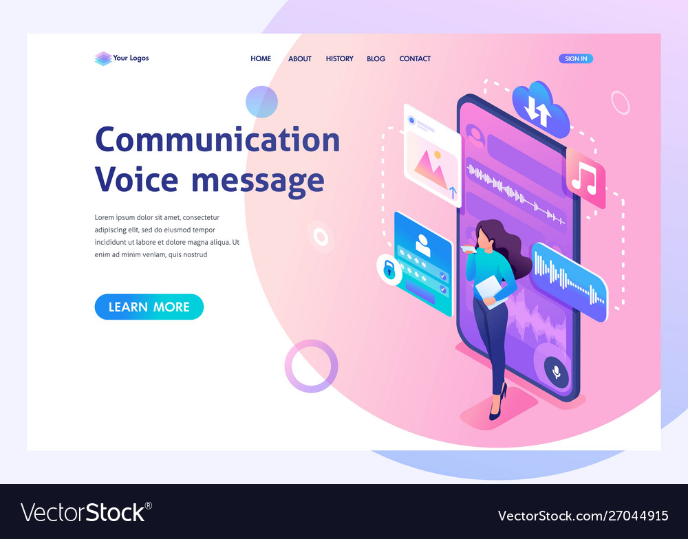 Sending voice messages. Voice messages about modern technologies.
