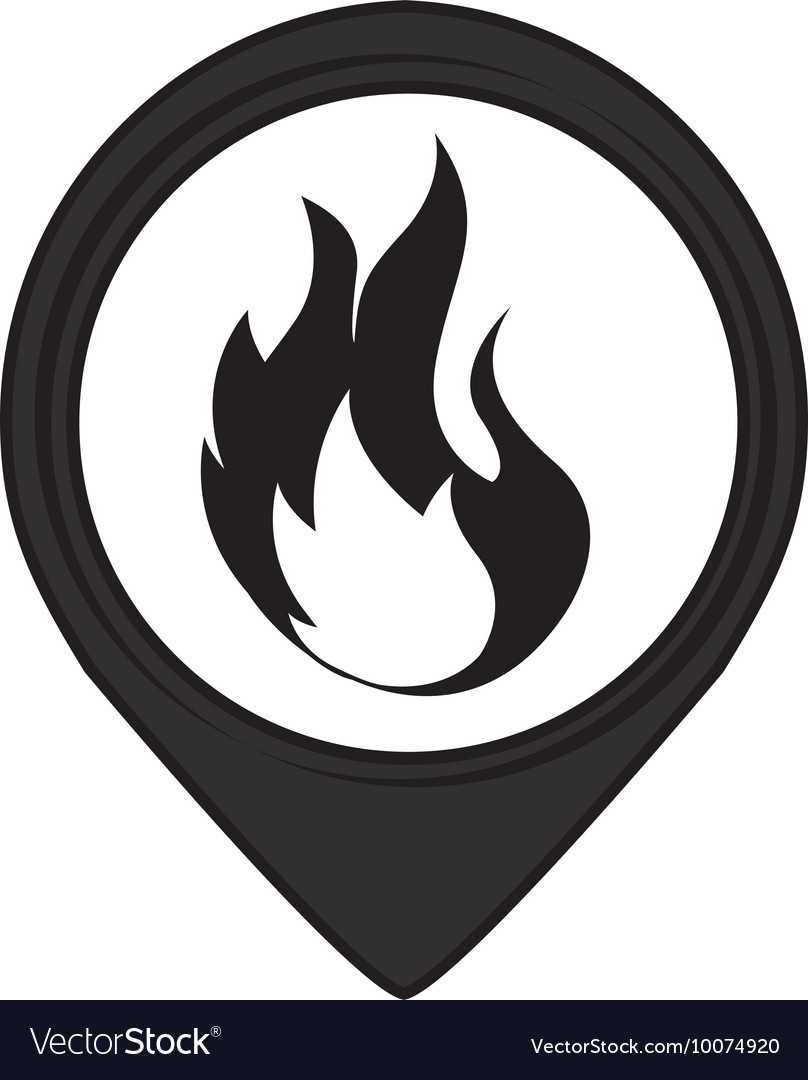 Fire pin pointer caution signal icon