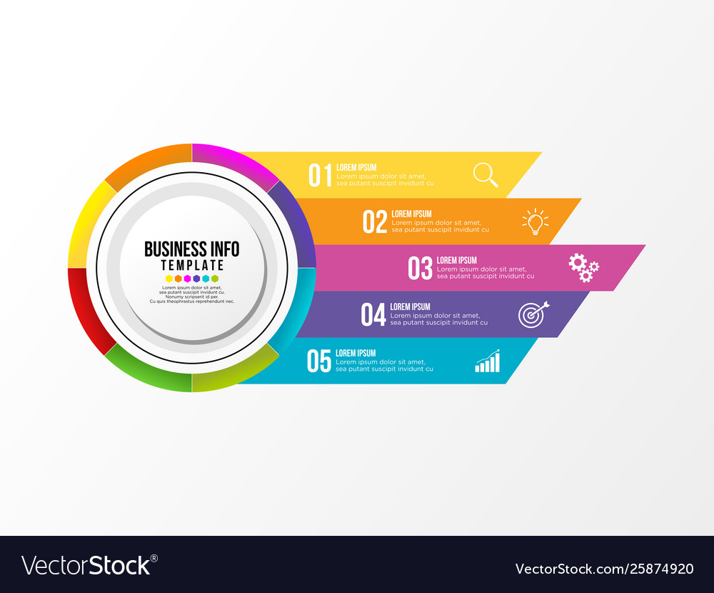 Infographic design template with options steps vector image Infographic design template with options steps