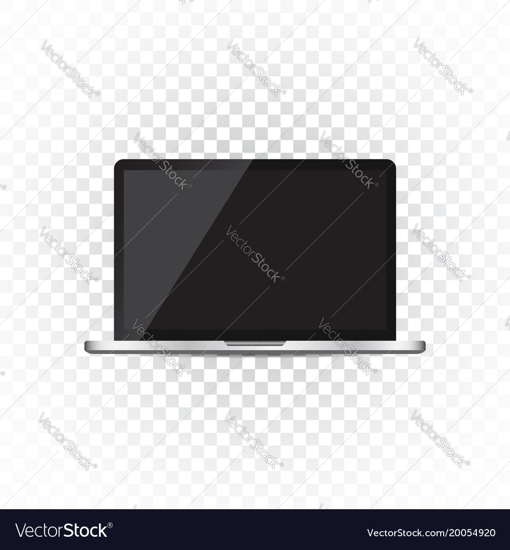 Laptop with white screen flat icon computer Vector Image