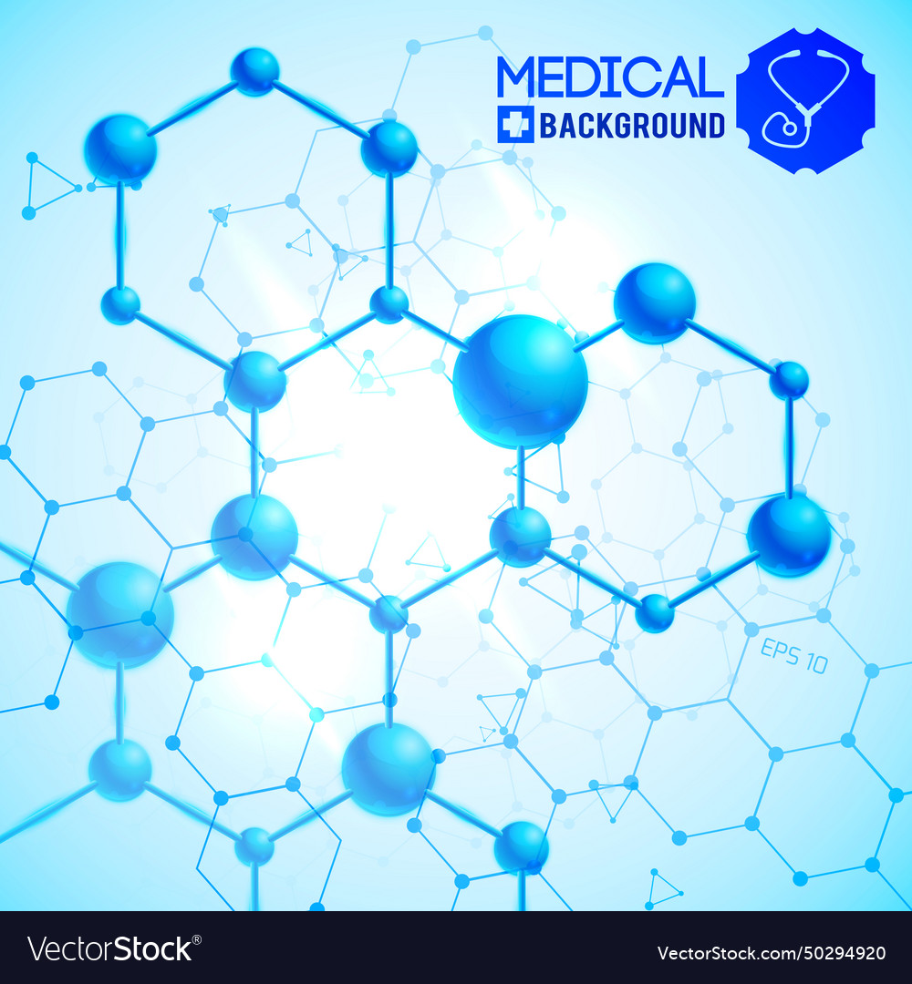 Medical blue background Royalty Free Vector Image