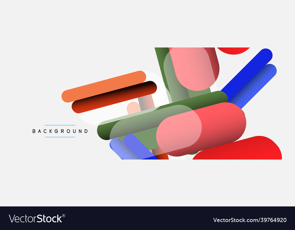 Overlapping round shapes and lines background vector image Overlapping round shapes and lines background