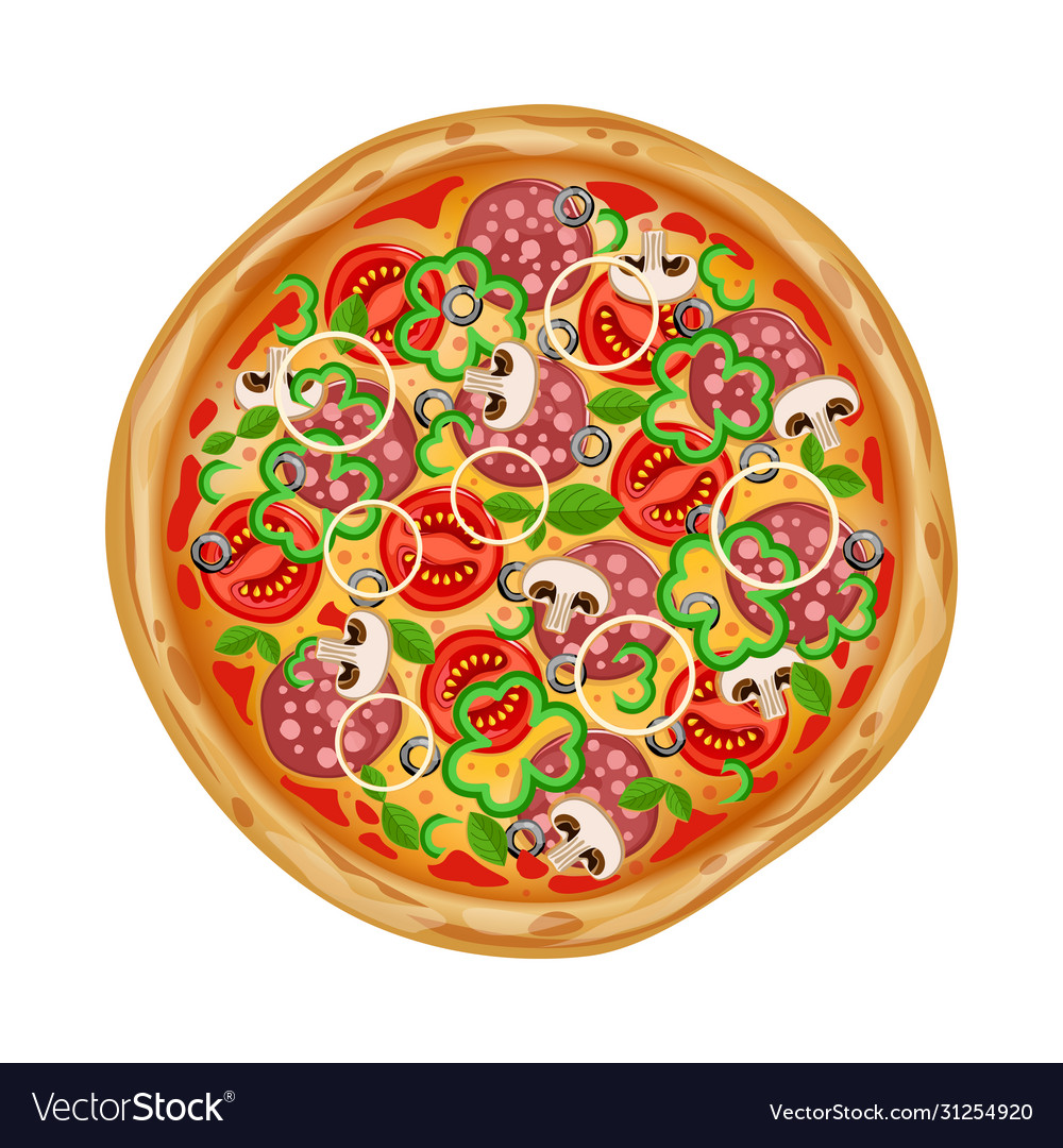 Pizza italian fast food Royalty Free Vector Image