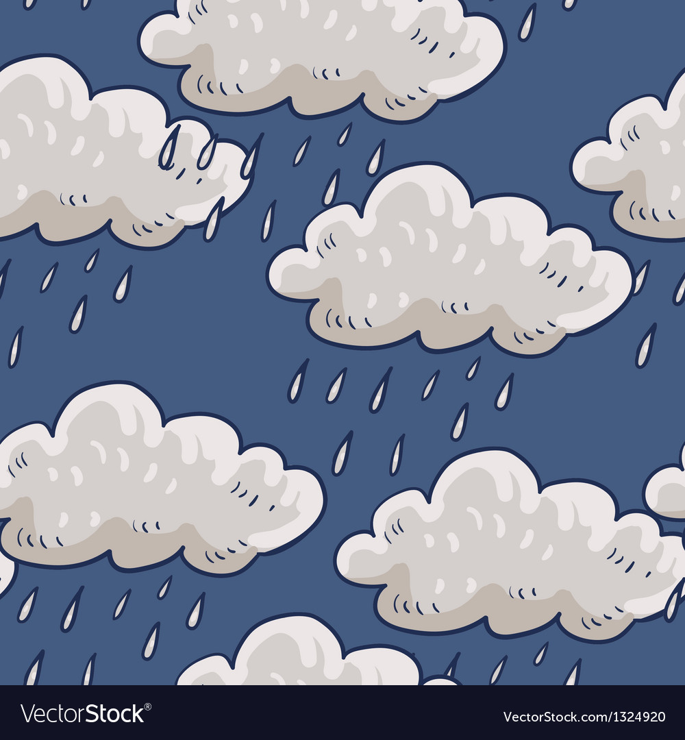 Seamless pattern with clouds Royalty Free Vector Image