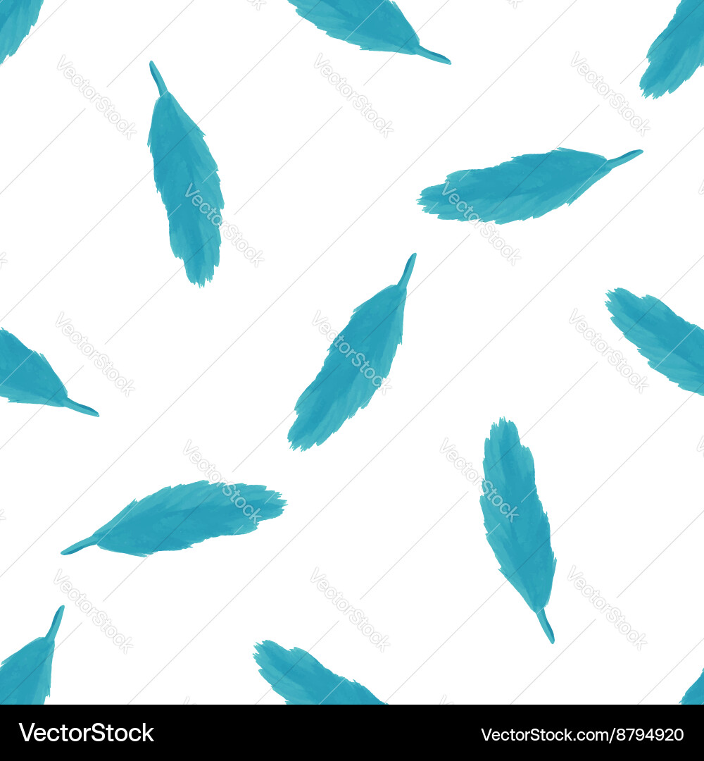 Seamless pattern with feather Royalty Free Vector Image