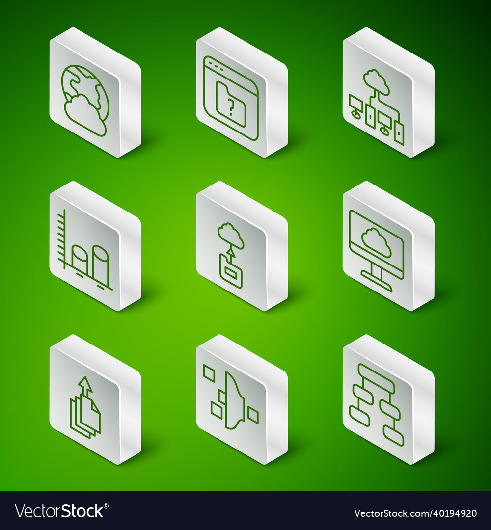 Set line hierarchy organogram chart filter vector image Set line hierarchy organogram chart filter