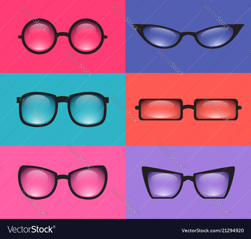 Set realistic various spectacles element for your