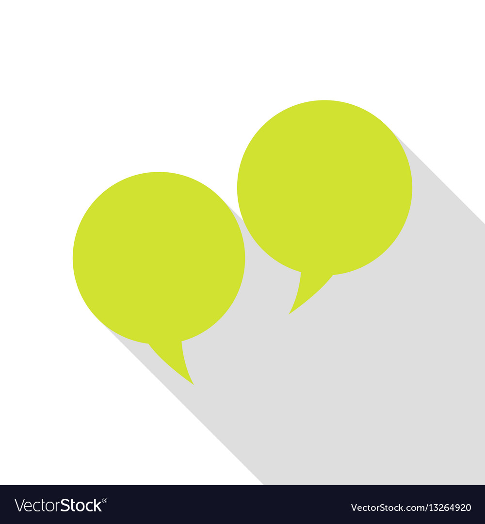 Speech bubble sign pear icon with flat style