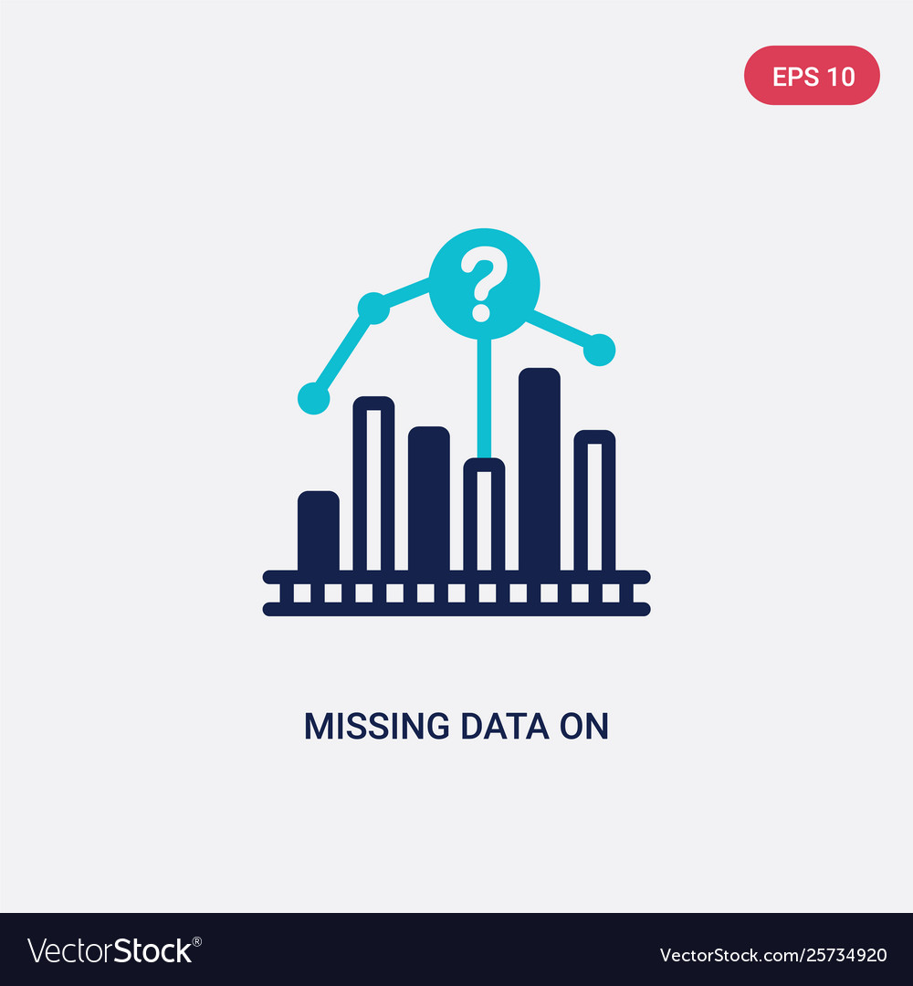 Two color missing data on analytics line graphic