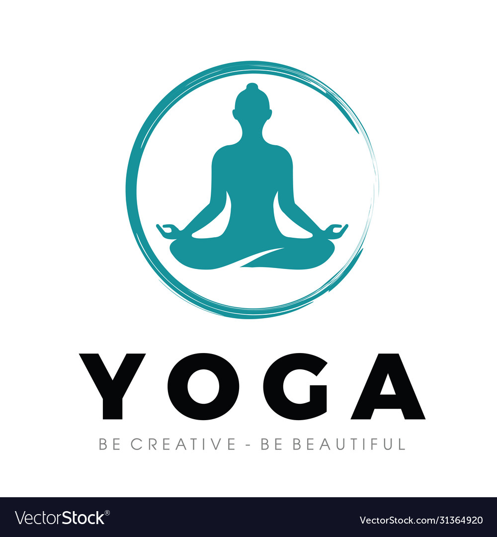 Yoga and wellness logo inspiration Royalty Free Vector Image