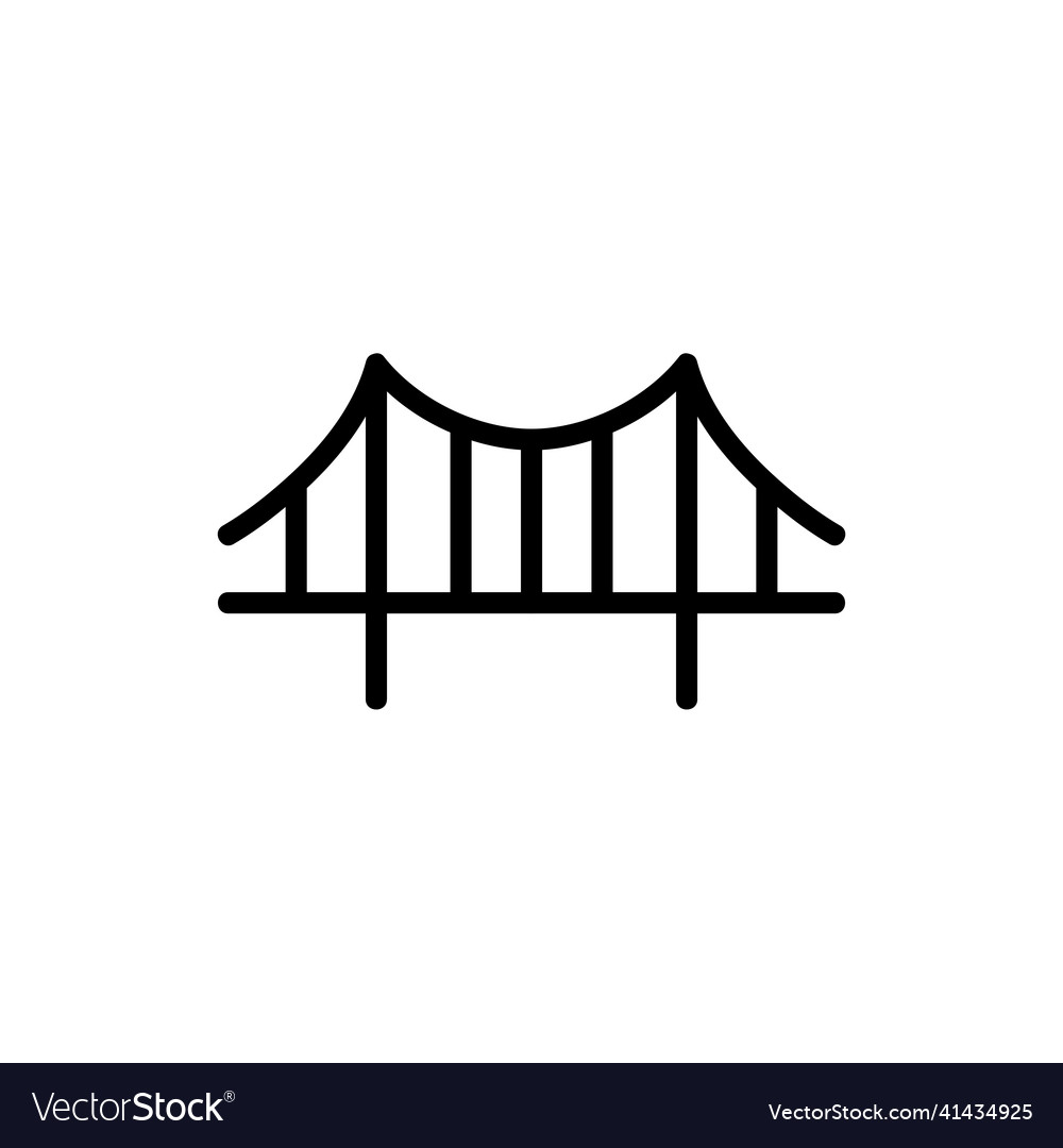 Bridge suspension rope icon imagecan also be used Vector Image