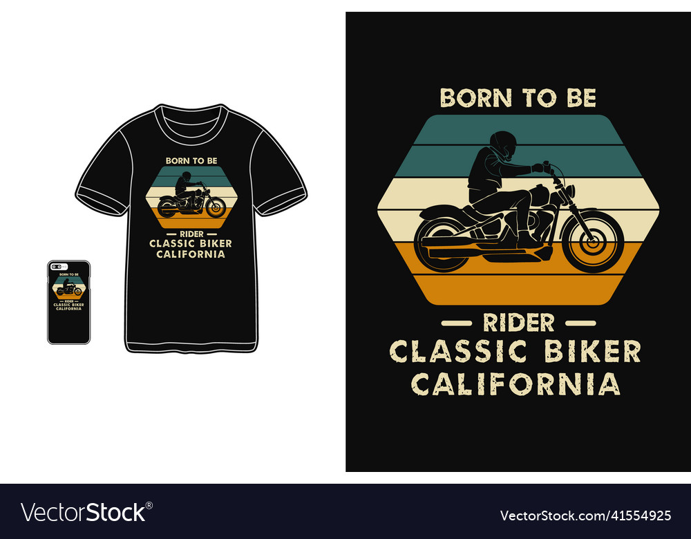 Klassisches Biker California t Hemd Design