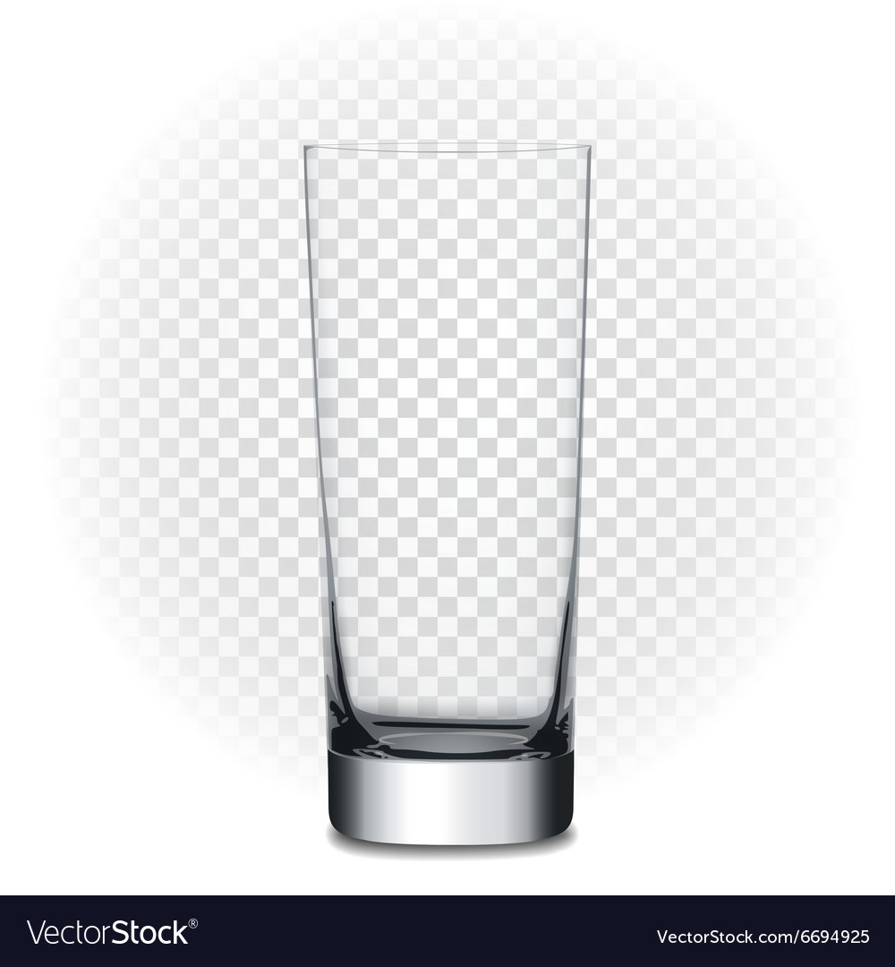 Empty glass with transparency