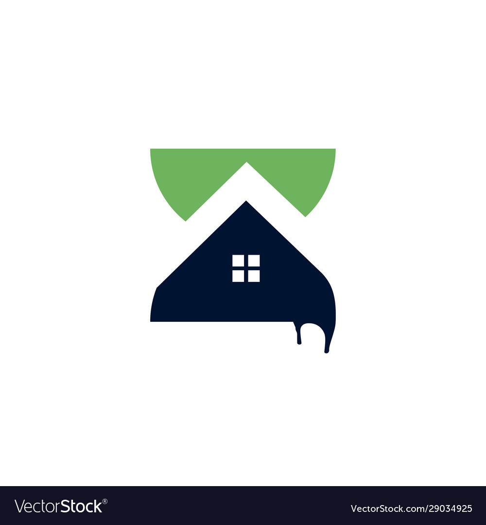 Hourglass with home logo design