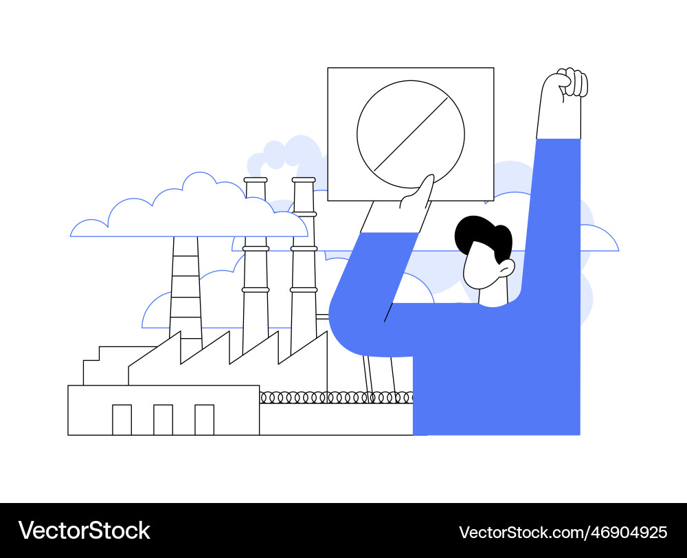Industrial pollution abstract concept Royalty Free Vector