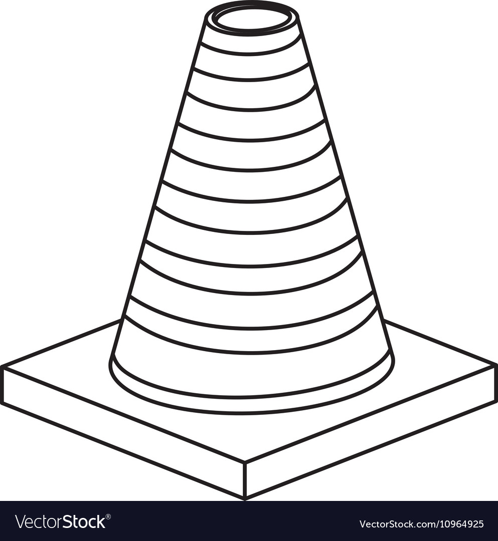 Isolated and silhouette cone design Royalty Free Vector