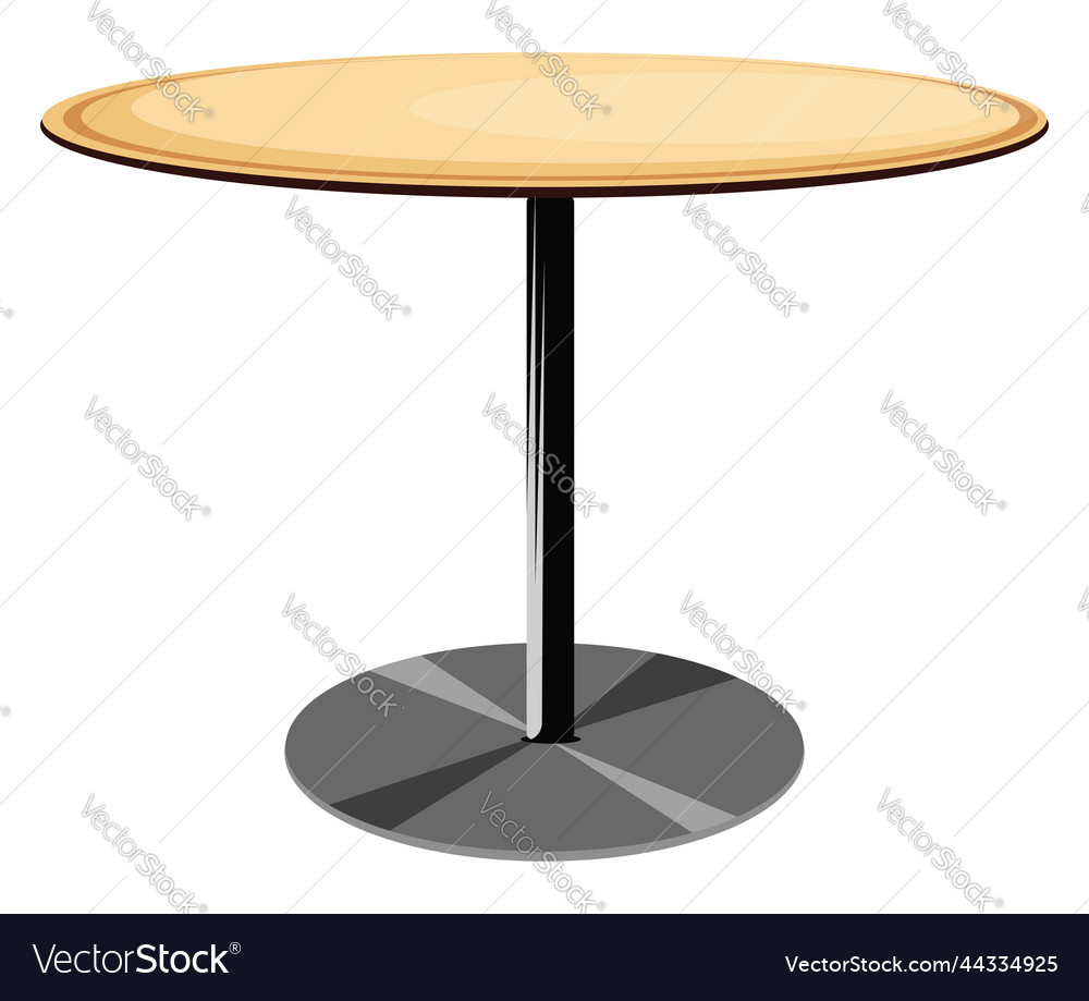 Round table on a white background