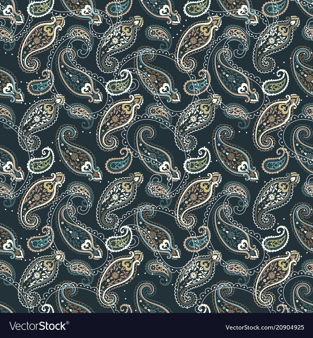 Seamless paisley pattern Royalty Free Vector Image