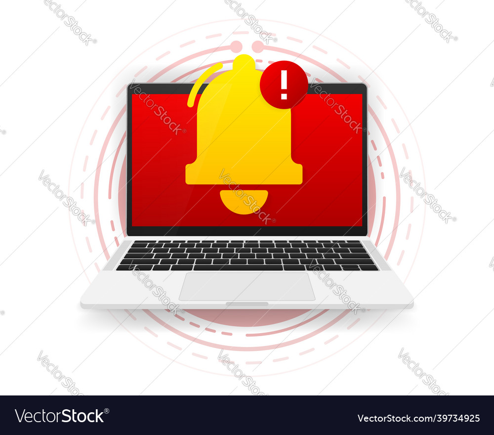 Unread email notification one new error message vector image Unread email notification one new error message