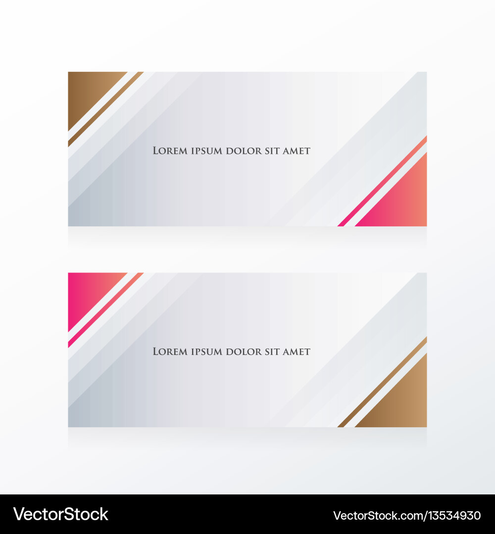 Abstract Banner Triangle Pink Brown Royalty Free Vector