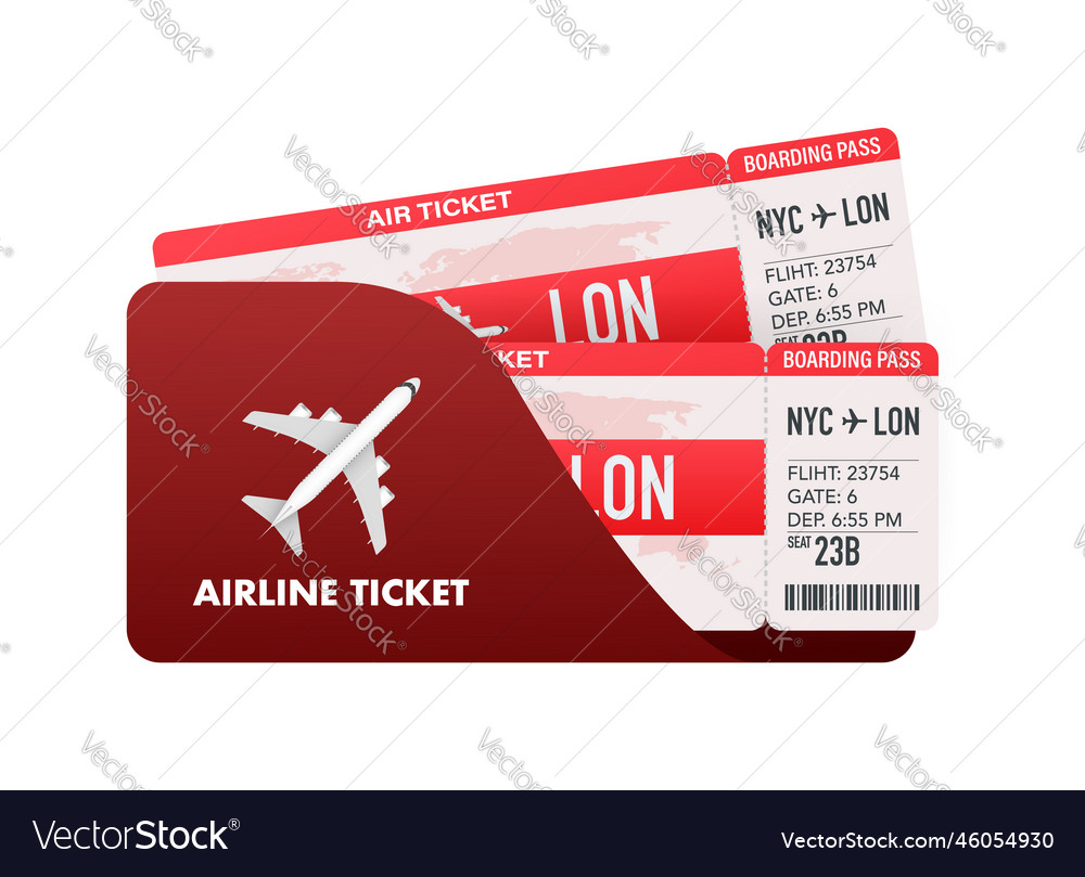 Airline tickets or boarding pass inside of special