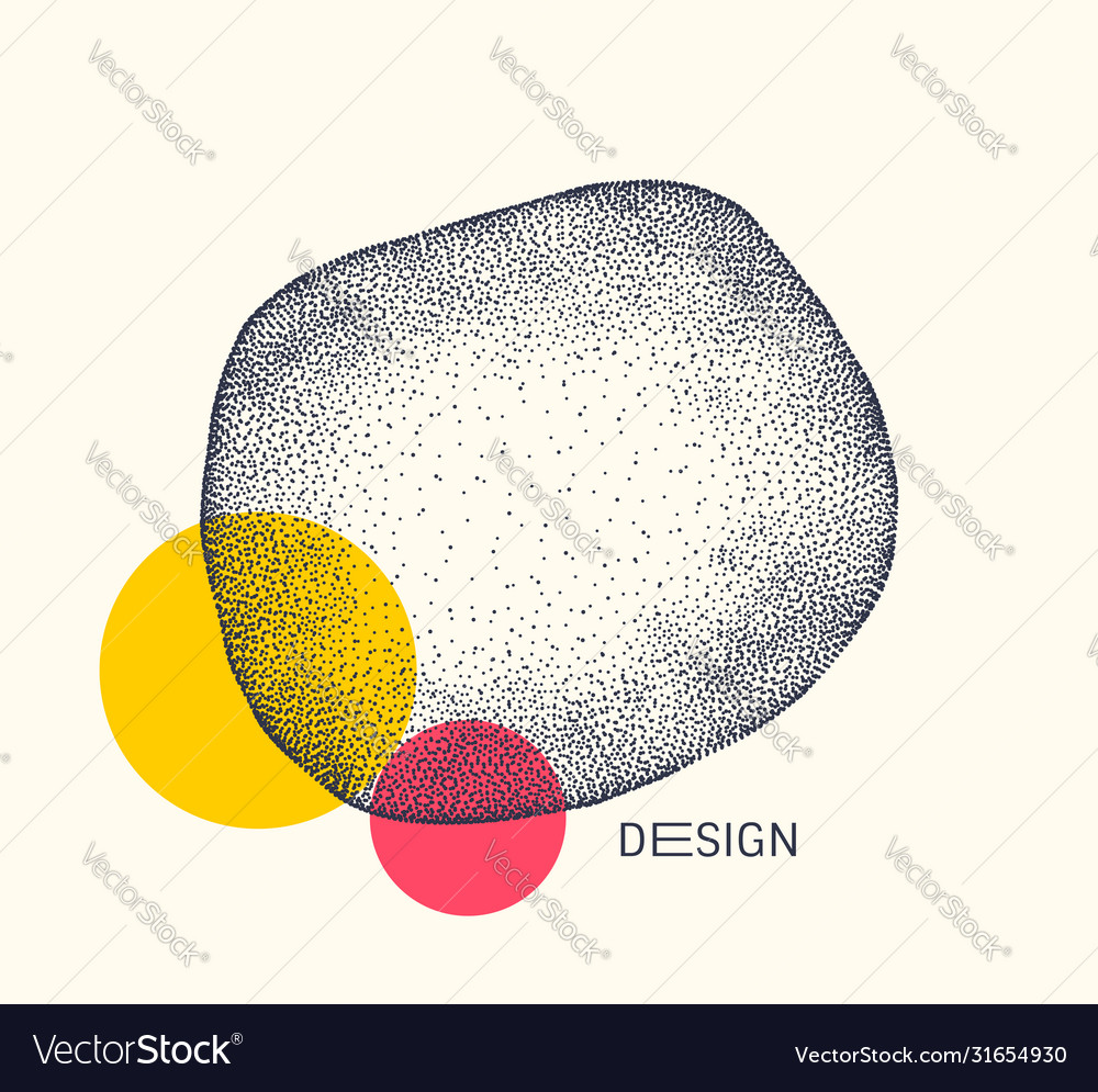 An abstract cell represented as object dots vector image An abstract cell represented as object dots