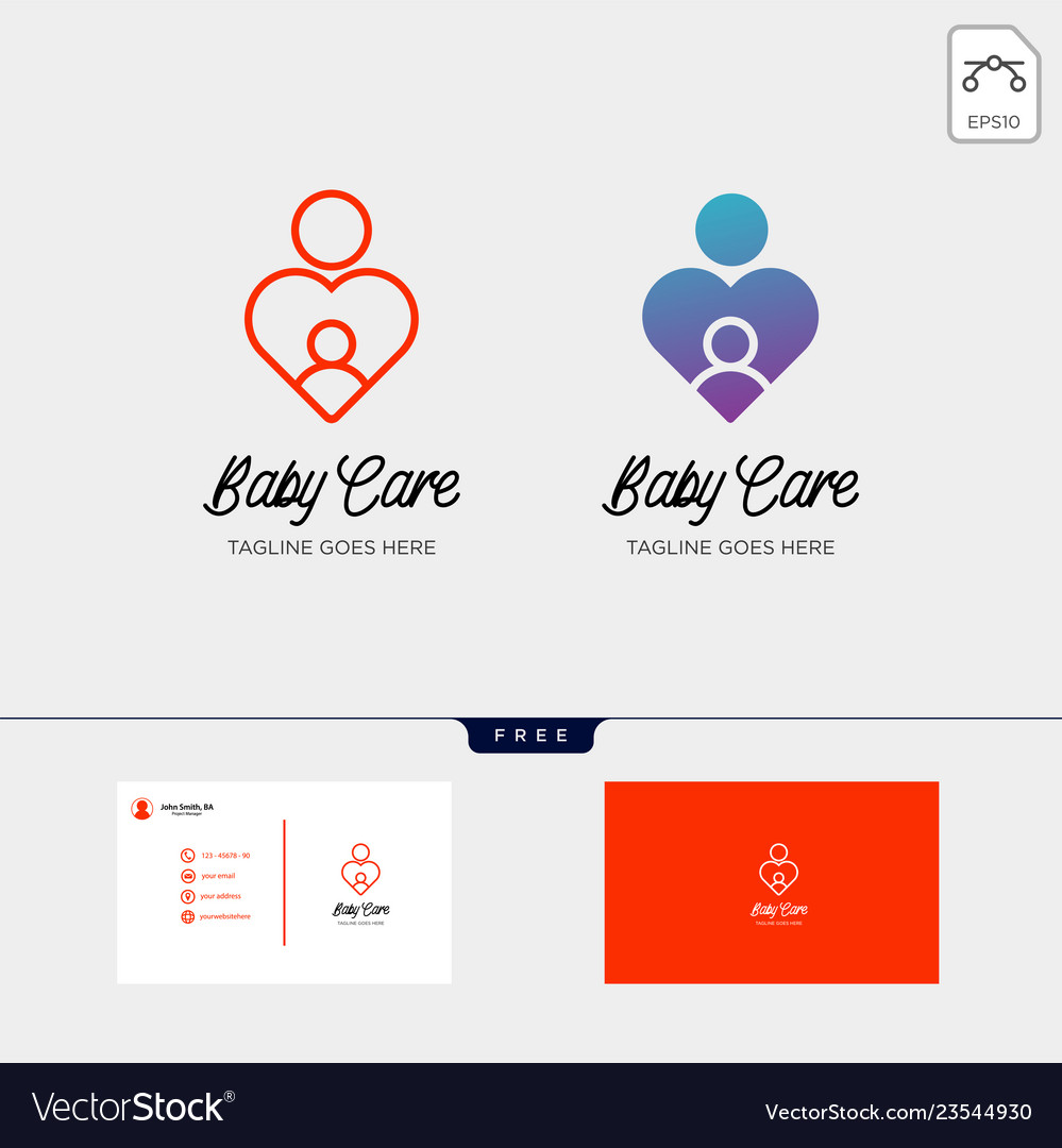 Kinderpflege Baby Logo Vorlage vector image Kinderpflege Baby Logo Vorlage
