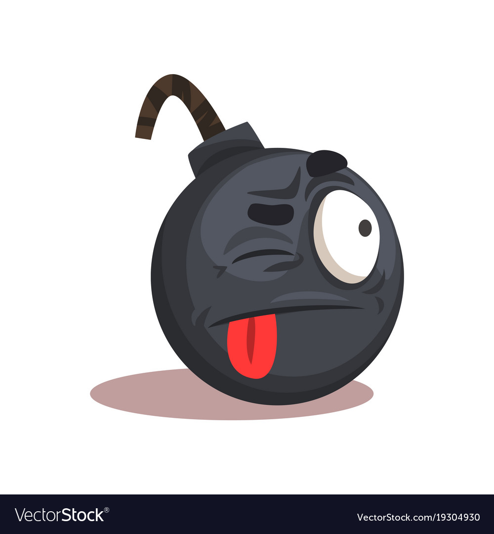 flat-design-bomb-emoji-face-royalty-free-vector-image