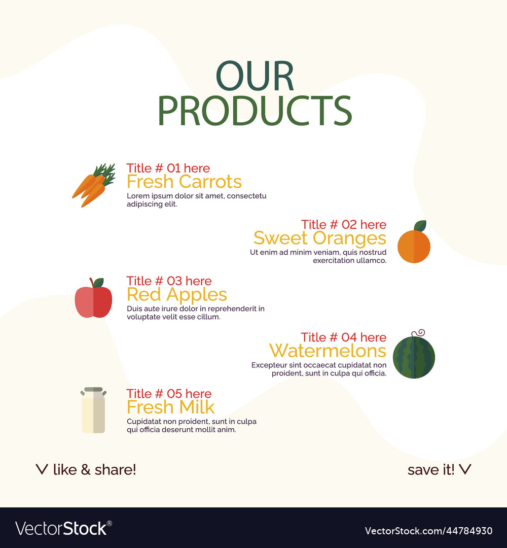 Flat local market business posts set